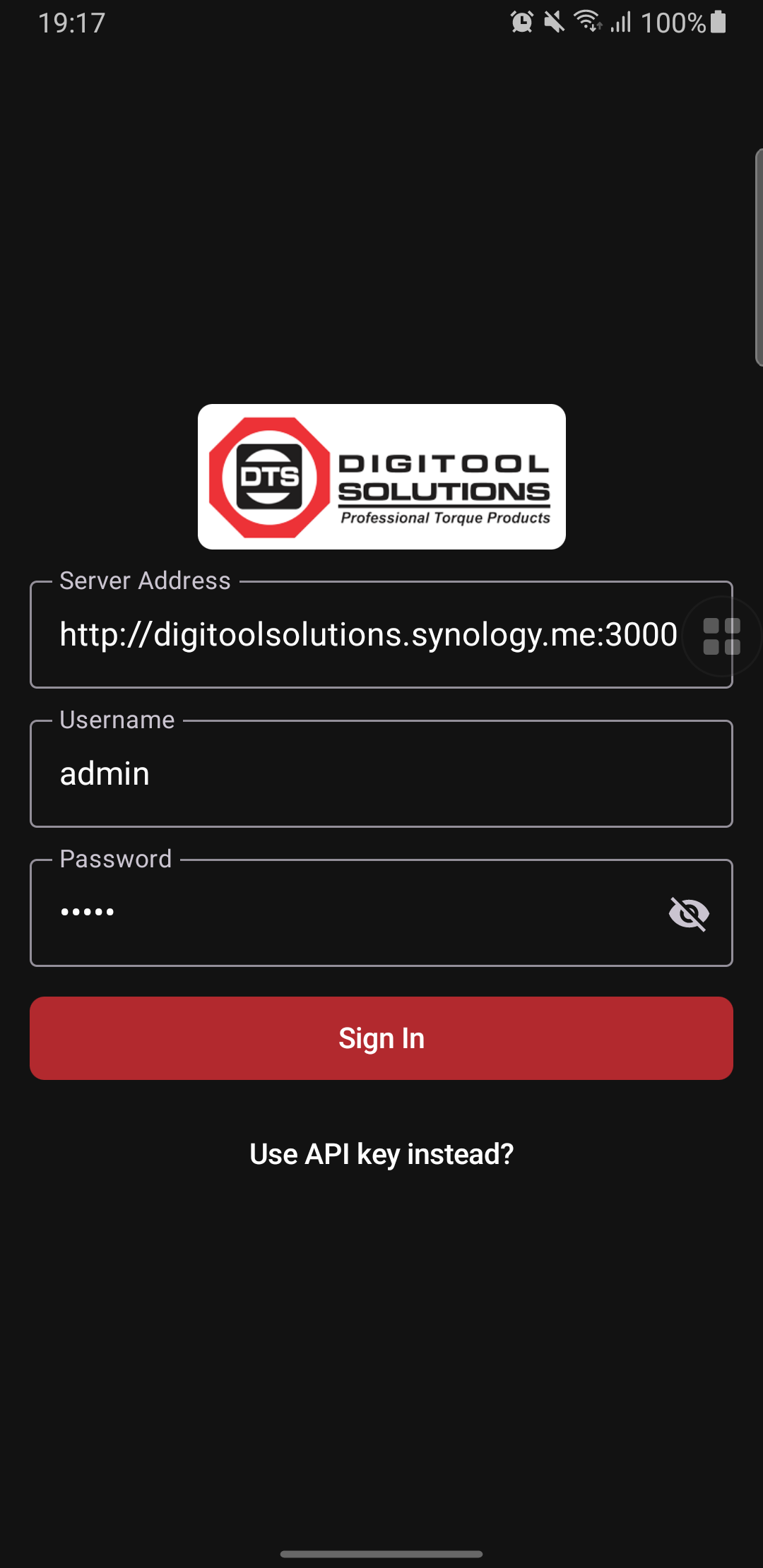 Login Screen